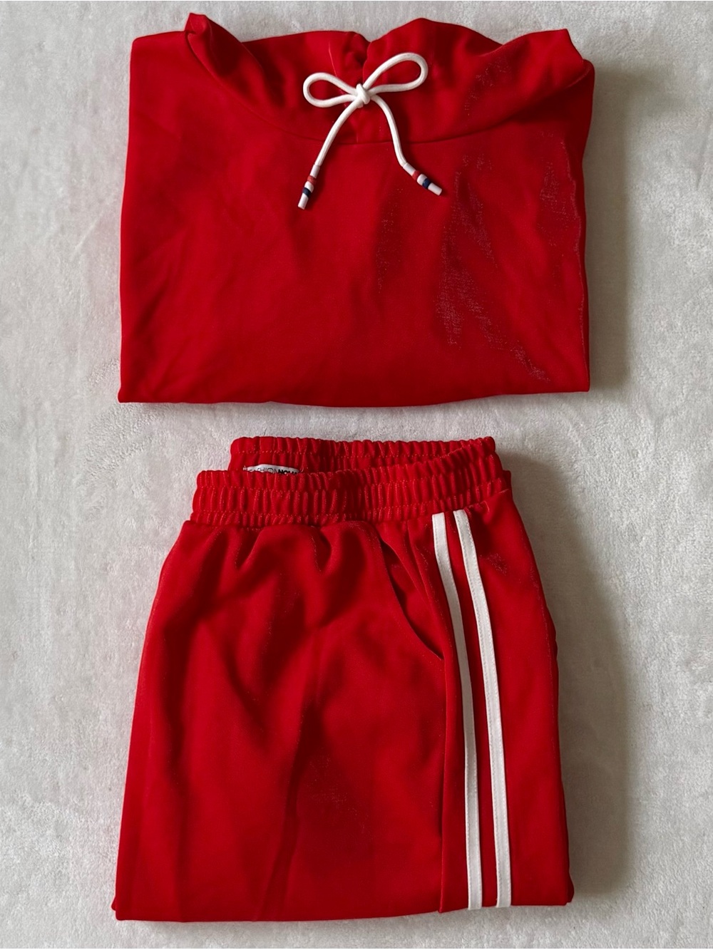 Fashion Nova Red Cozy Velour 2PC Lounge Set Cropped Hoodie Joggers 3X Tracksuit